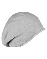 Baumwoll-Beanie - Silber meliert