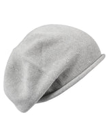 Baumwoll-Beanie - Silber meliert