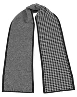 Schal 2'farbig - Flanell meliert-Schwarz