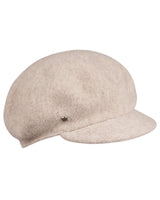 Schirmkappe aus Wolle - Beige meliert