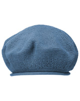 Modische Baumwoll-Baskenmütze für Damen - Denim