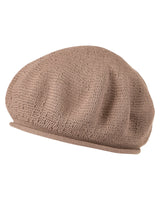 Modische Baumwoll-Baskenmütze für Damen - Taupe