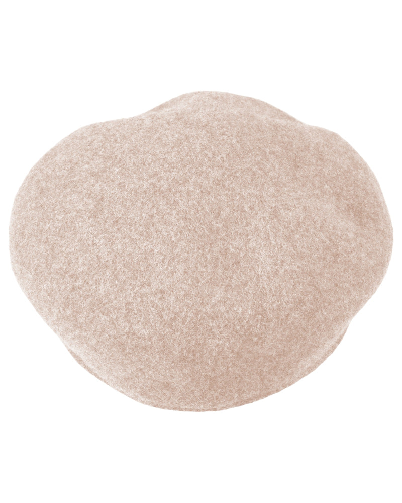 Schirmkappe aus Wolle - Beige meliert