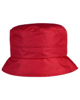 Regenhut mit Zugband-Rot