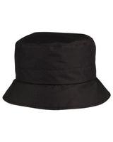 Regenhut mit Zugband-Schwarz